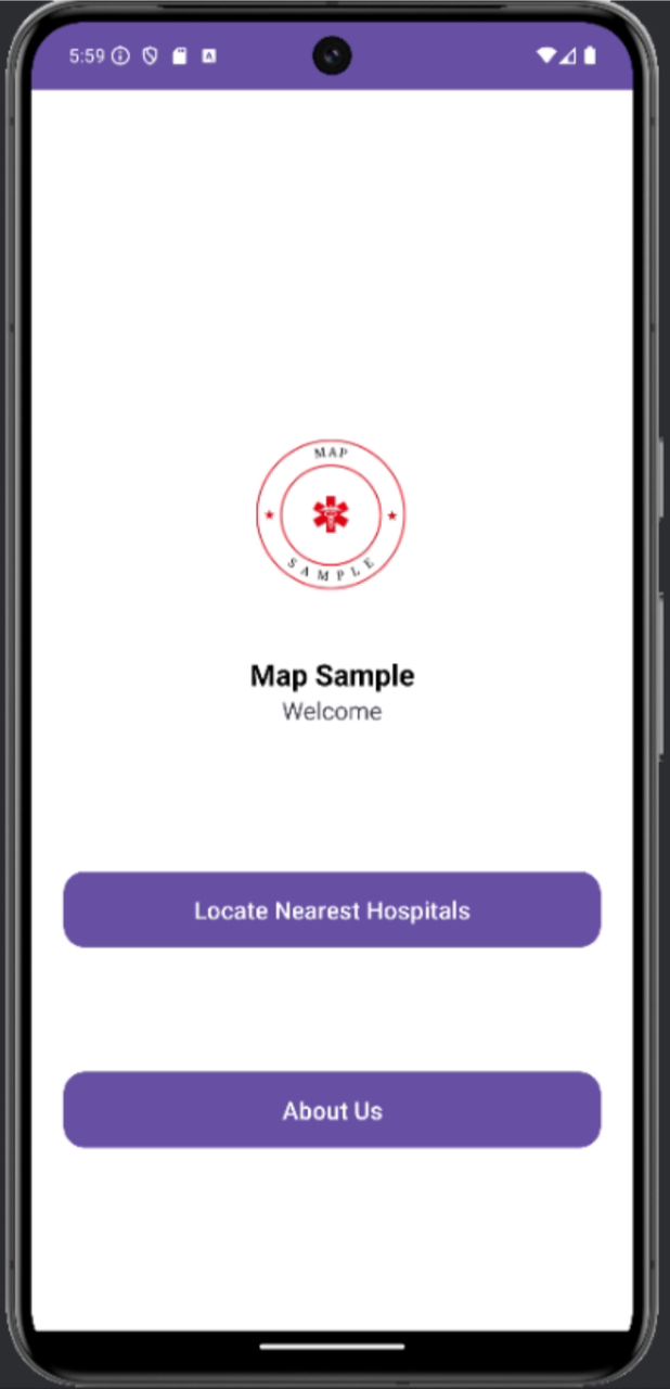 Hospital Finder screen 2